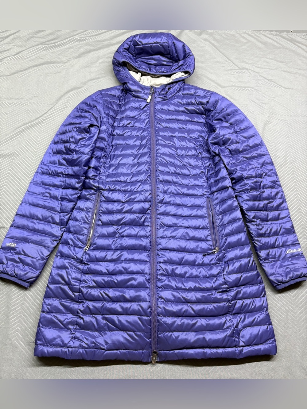 Eddie Bauer Women’s EB700 Down Long Puffer Jacket Deep Purple Size XS
